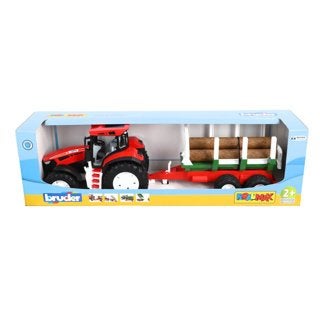 Bruder: 03453 Roadmax Tractor met boomstam aanhanger, ., Nieuw, Ophalen of Verzenden, .