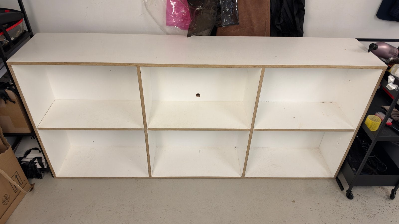 Witte kast met 6 vakken - 185x85x35 cm, Huis en Inrichting, Ophalen, Gebruikt