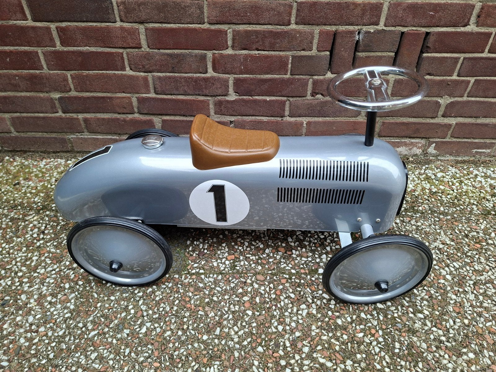 Vintage Trapauto Zilver - Nummer 1, Ophalen, Gebruikt