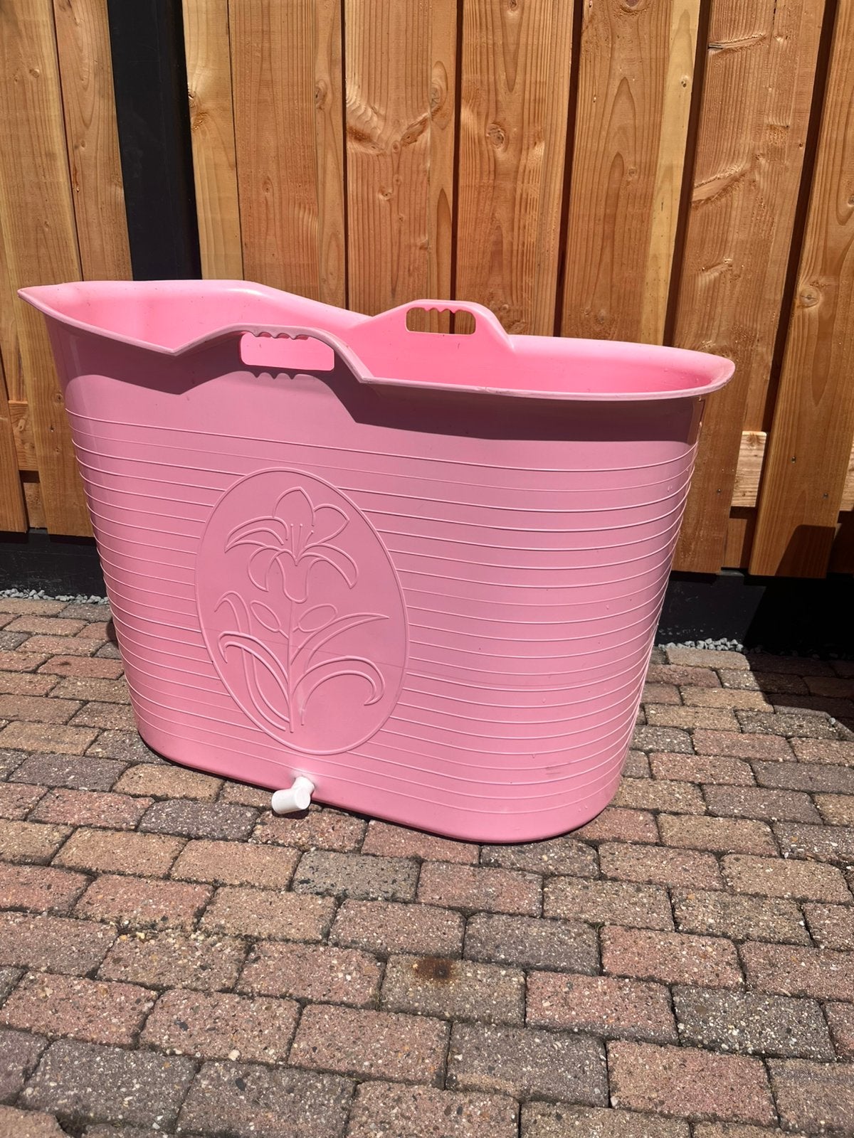 Roze bath bucket 185L badkuip zitbad ijsbad, Ophalen, Overige typen, 50 tot 100 cm, Zo goed als nieuw