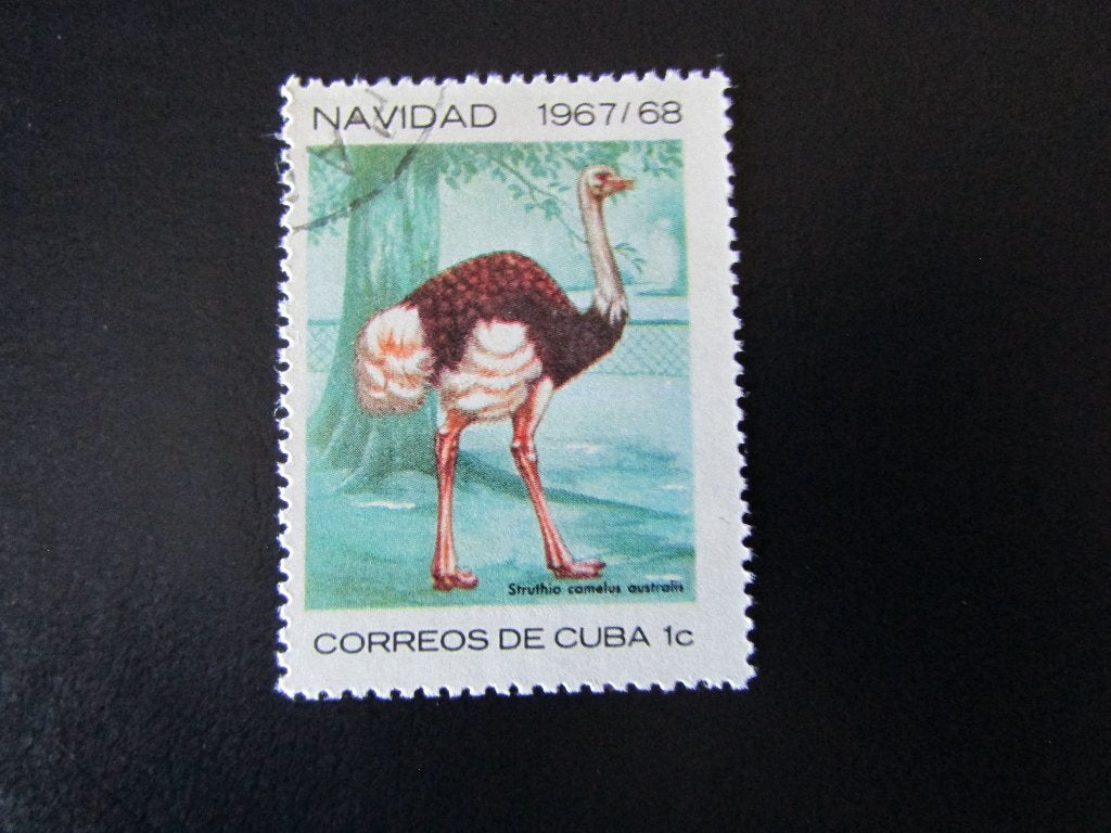 Postzegel Vogel: Struisvogel uit Cuba, Ophalen of Verzenden, Gestempeld, Dier of Natuur