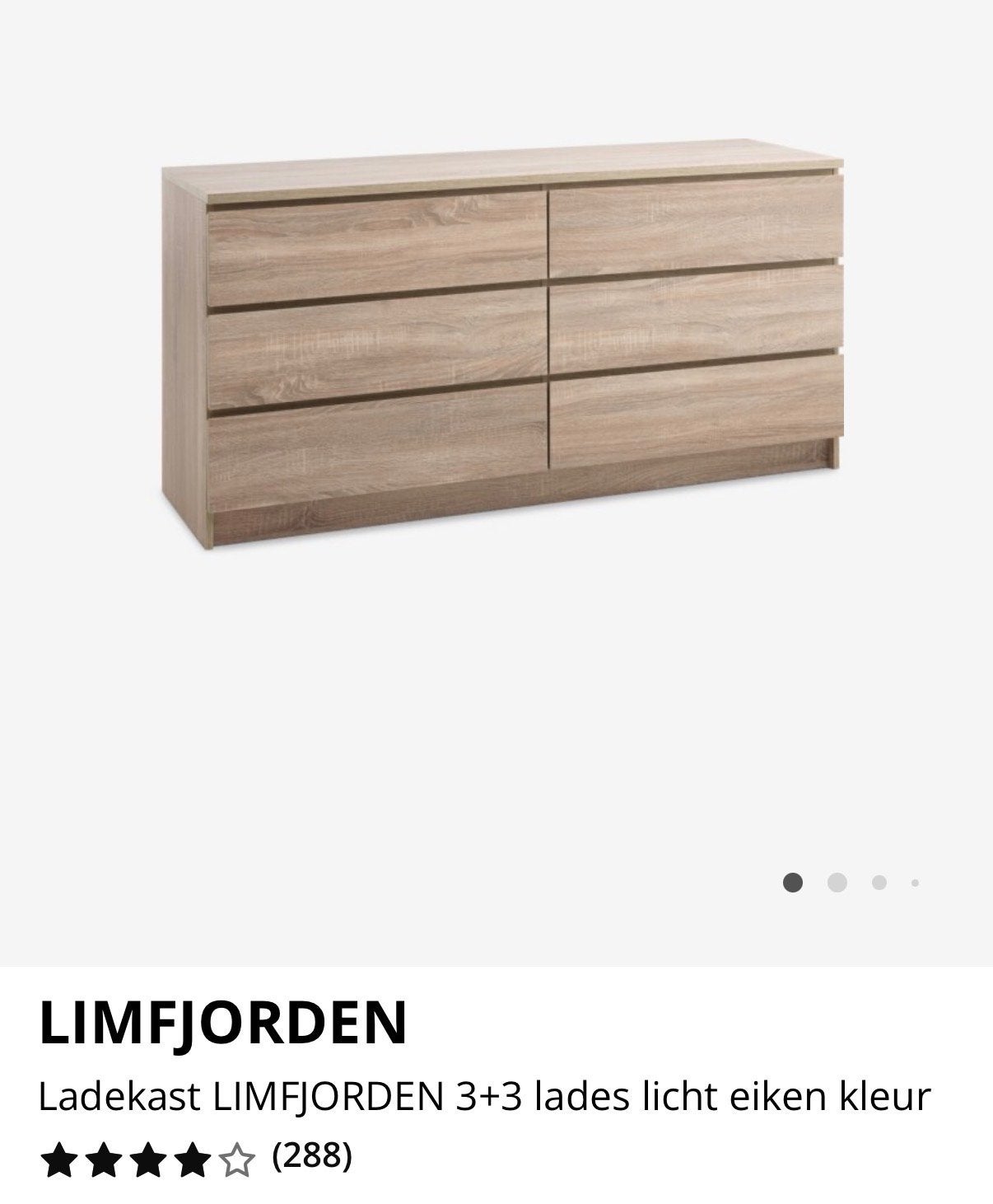 Jysk Ladekast/Dressoir 3+3 laden, Ophalen, Gebruikt, 5 laden of meer, 150 tot 200 cm