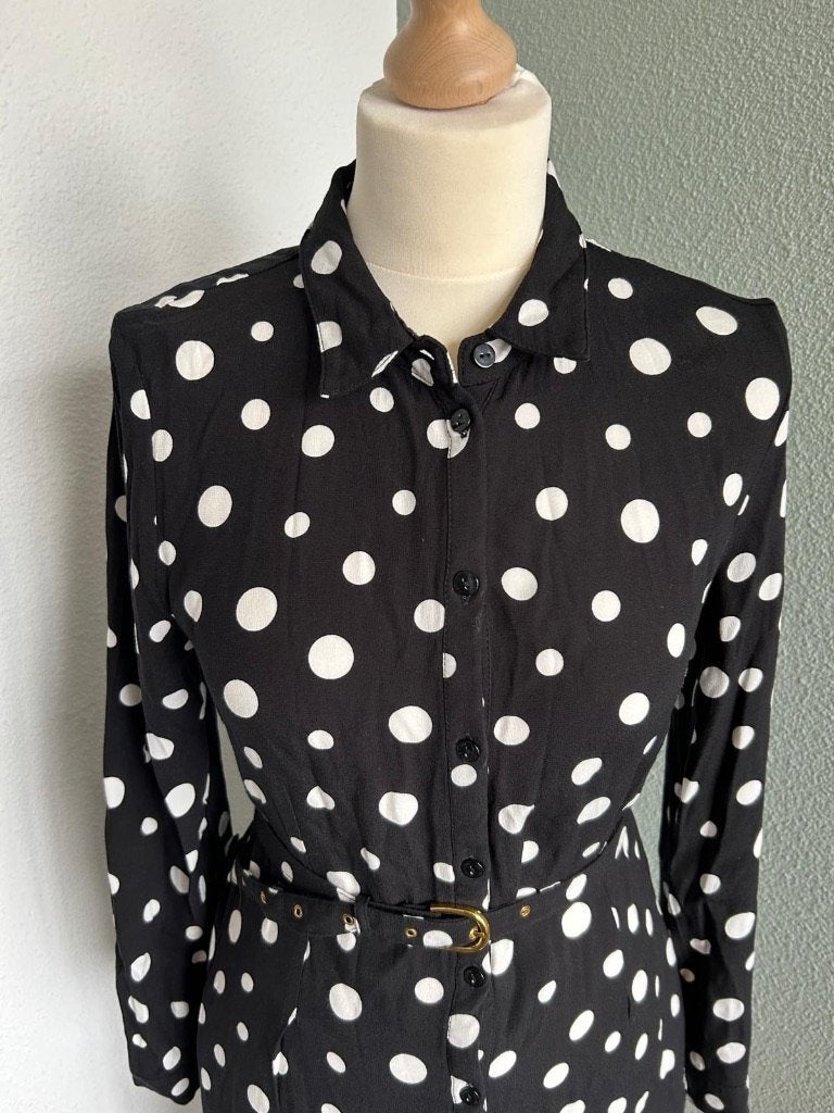 Fabienne Chapot maat 38 Hayley lost dress polkadot 189, Maat 38/40 (M), Zwart, Ophalen of Verzenden, Zo goed als nieuw