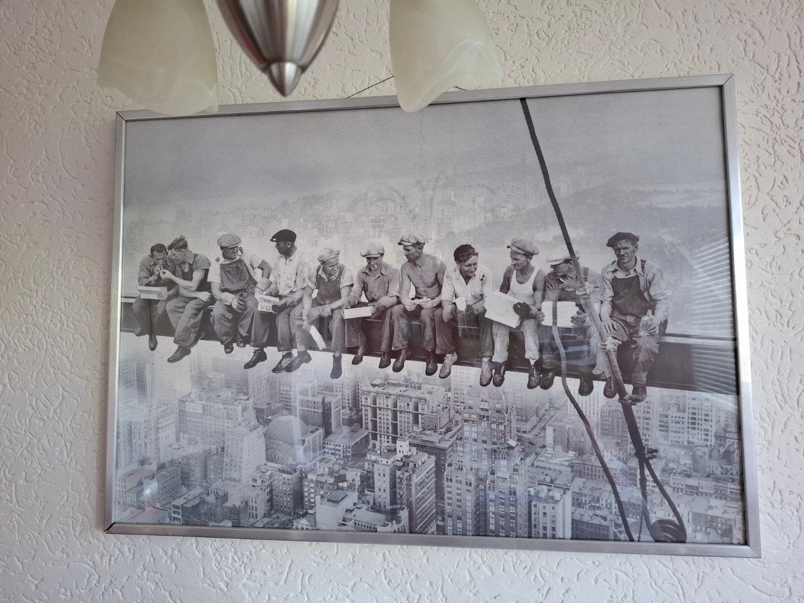 Lunch at skyscraper - Skyline New York (Ikea), Ophalen, 125 cm of meer, Foto of Poster
