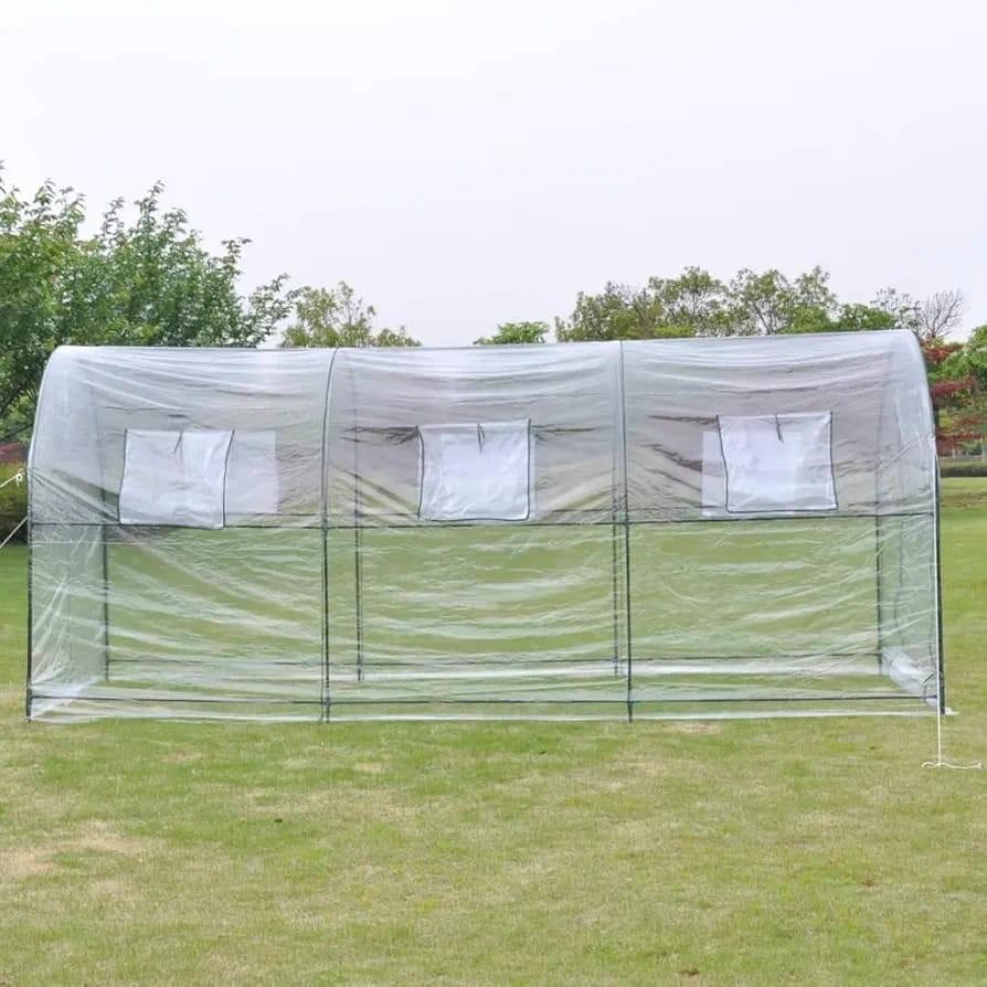 VidaXL Tunnelkas 4.50m lang x 2.00m hoog - Nieuw in doos, Tuin en Terras, Kassen, Staal, Folie, Ophalen of Verzenden, Kweekkas