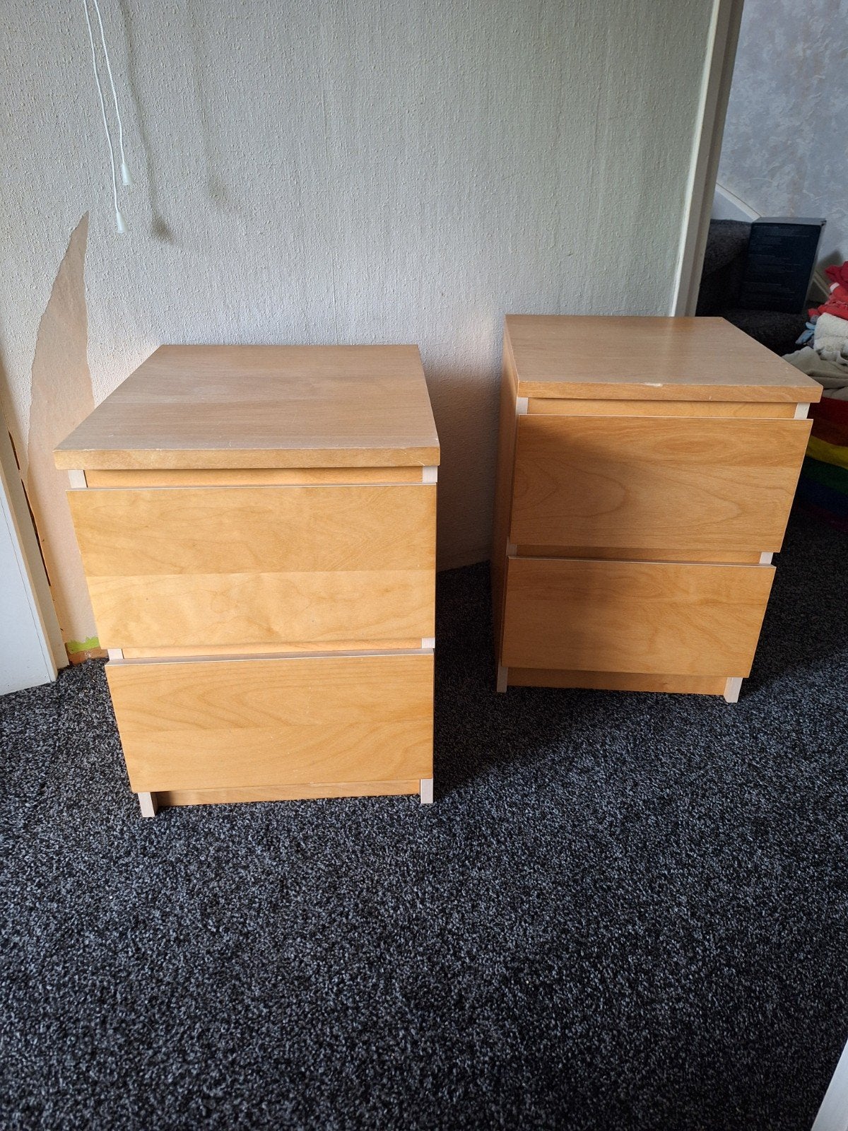 2x IKEA Malm nachtkastjes - Overbodig na verhuizing, Ophalen, Gebruikt, Minder dan 45 cm, Minder dan 55 cm