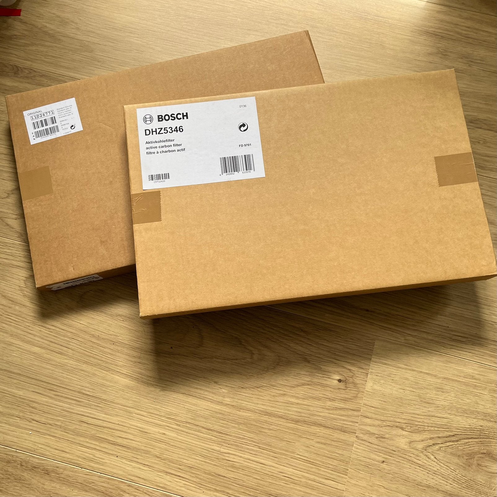 2 Koolstof filters DHZ5346 voor afzuigkap Bosch Siemens Neff, Ophalen, Nieuw
