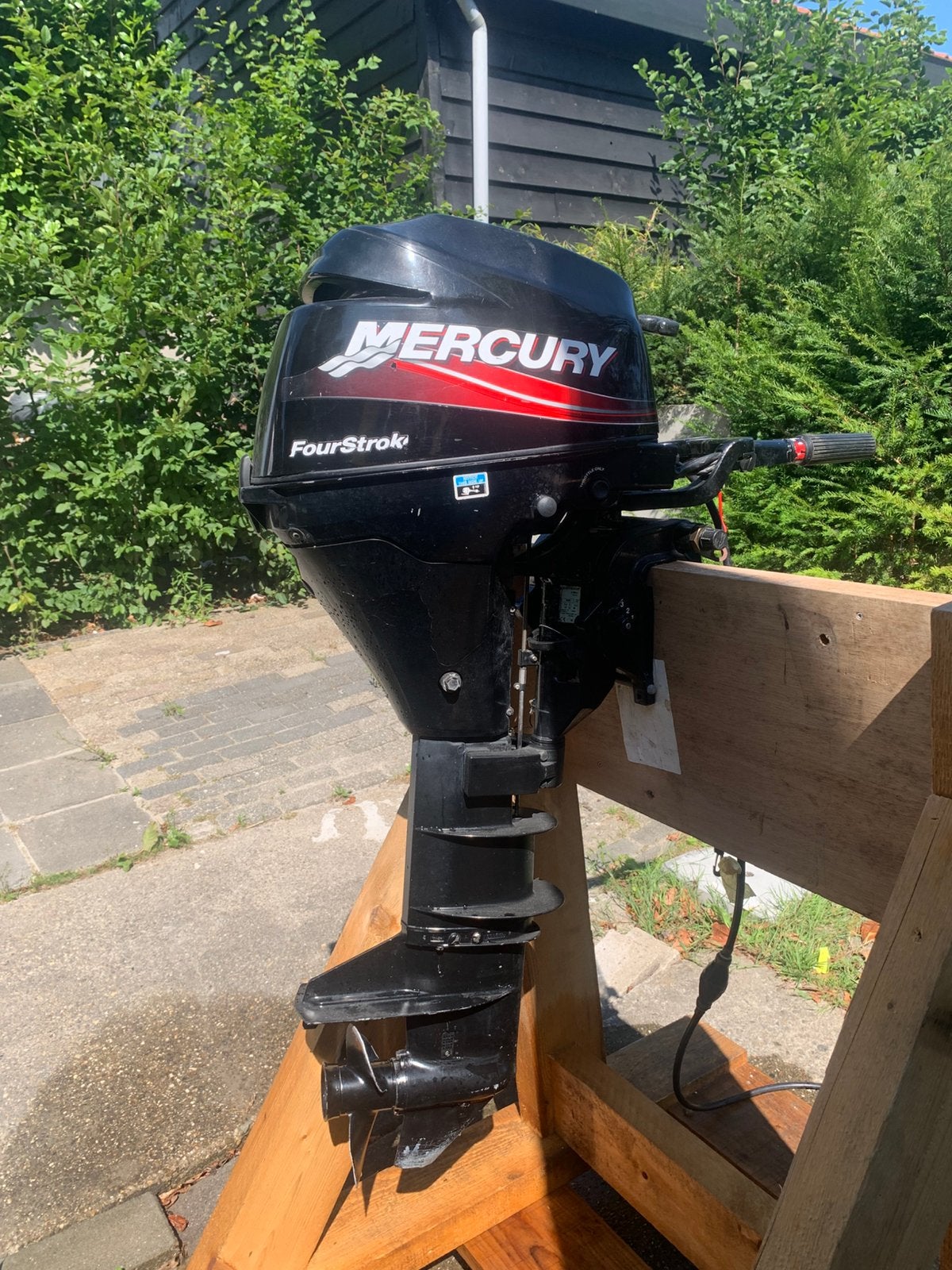 Mercury 9.9 PK Langstaart 4-takt, Watersport en Boten, Buiten- en Binnenboordmotoren, Ophalen, Zo goed als nieuw, Benzine, 5 tot 10 pk