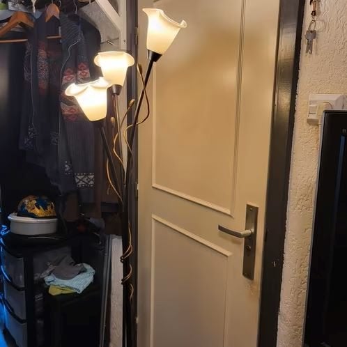 Metalen vloerlamp met 3 lampjes, Ophalen of Verzenden, 150 tot 200 cm