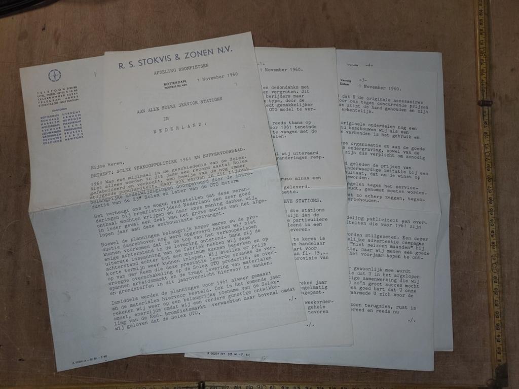 Unieke Stokvis post voor Solex service stations 1960, Ophalen of Verzenden, Zo goed als nieuw