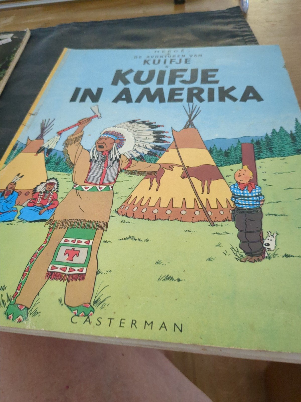 Kuifje in Amerika - Casterman 1980, Eén stripboek, Ophalen of Verzenden, Gelezen, Hergé