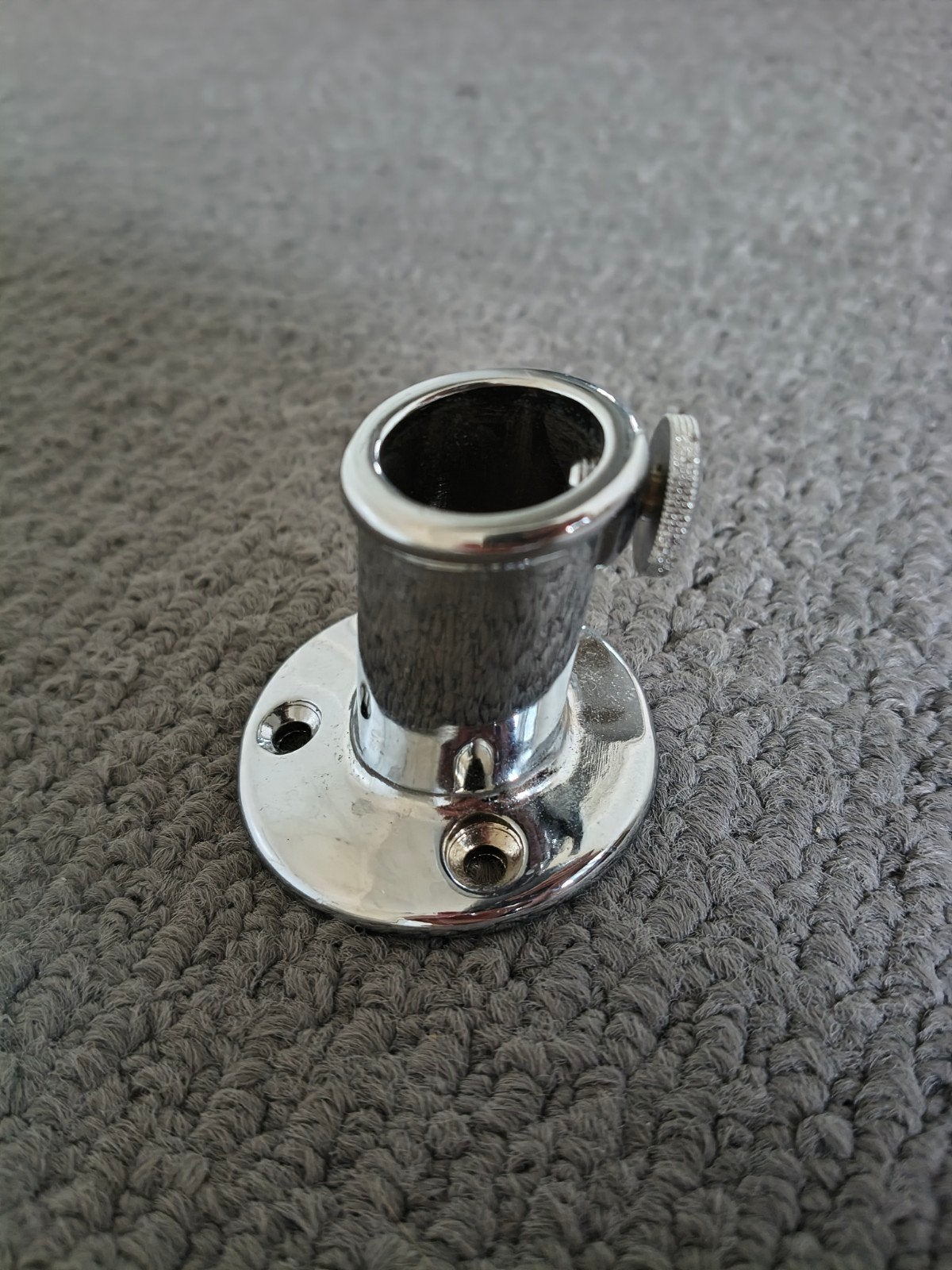 Nieuw Verchroomde Vlaggenstokhouder 25 mm met Spanschroef, Ophalen of Verzenden, Nieuw, Dekbeslag, Zeilboot of Motorboot