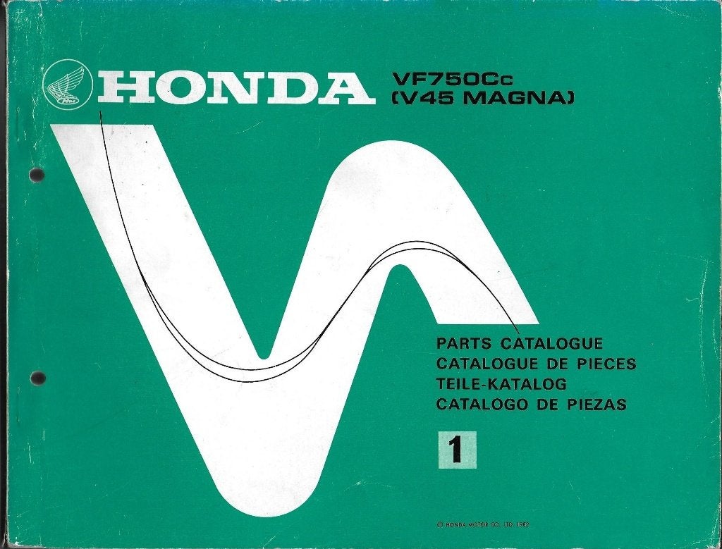 Honda VF750 CC V45 Magna parts list (073v), Verzenden, Honda