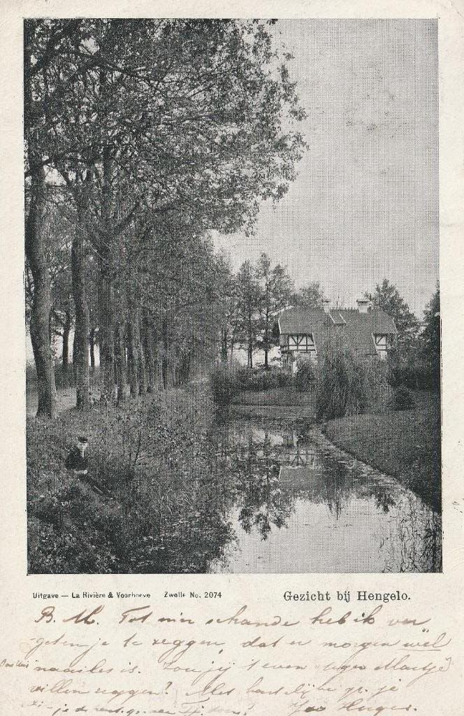 Hengelo, Verzamelen, Ansichtkaarten | Nederland, Ophalen of Verzenden, Voor 1920, Gelopen, Overijssel