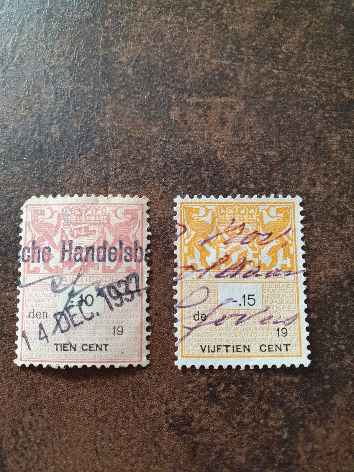 Nederland: gestempelde belastingzegels uit 1937, Postzegels en Munten, Ophalen of Verzenden