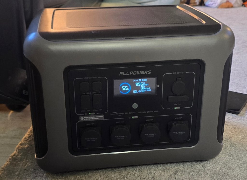 ALLPOWERS R2500 Power station+3200W High Power Zonnepanele, Ophalen, Zo goed als nieuw