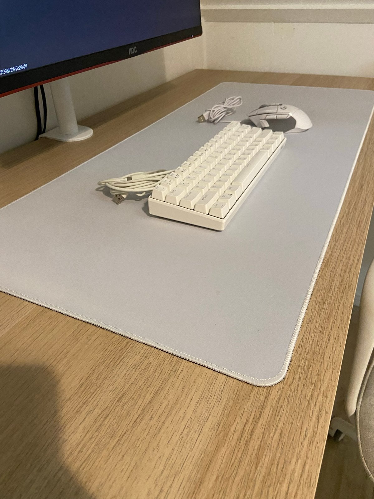 MAXLVL Gaming XL Muismat - Wit, Computers en Software, Ophalen of Verzenden, Gaming muismat, Nieuw