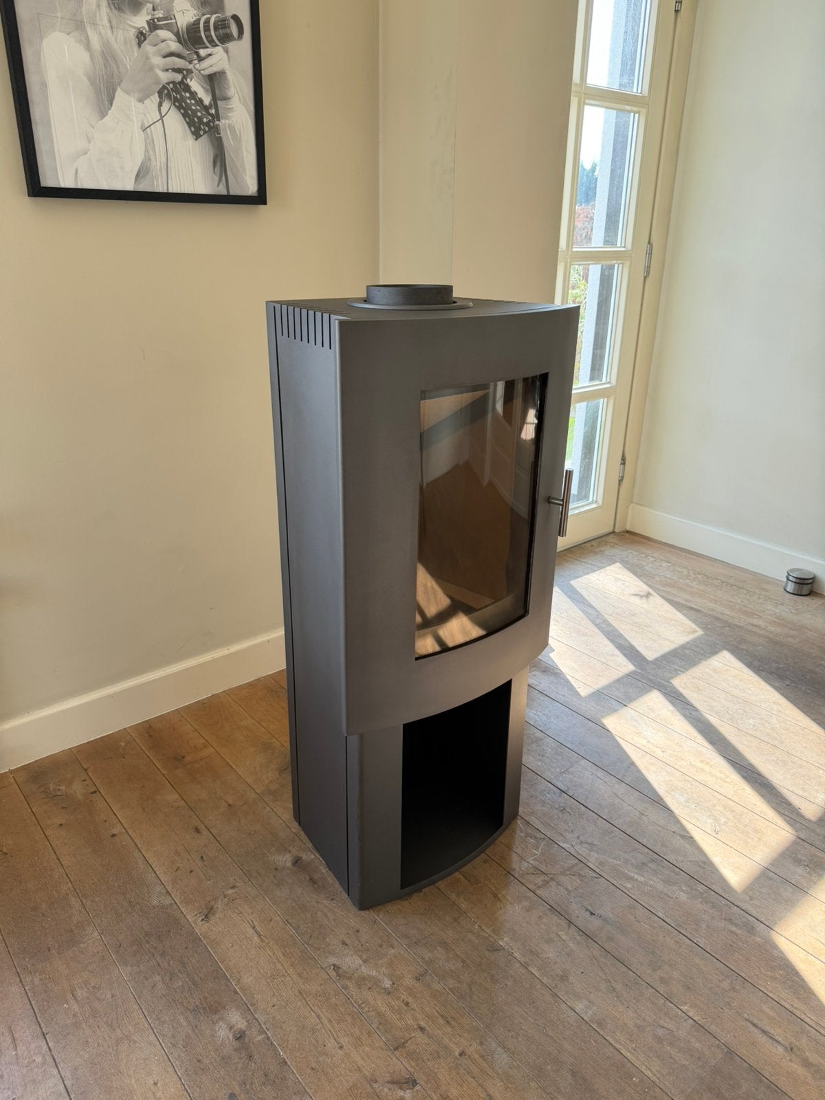 Skantherm Ivo 6kW Houtkachel Vrijstaand Modern, Houtkachel, Ophalen of Verzenden, Zo goed als nieuw, Vrijstaand