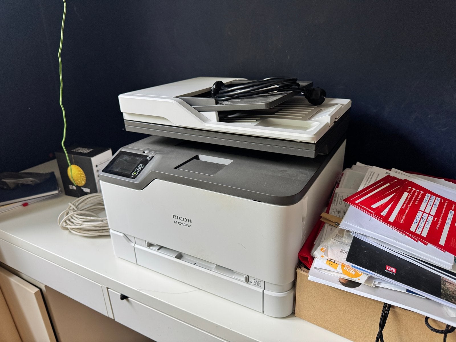 Ricoh M C240FW All-in-one kleurenlaserprinter, Ophalen, All-in-one, Zo goed als nieuw, Draadloos