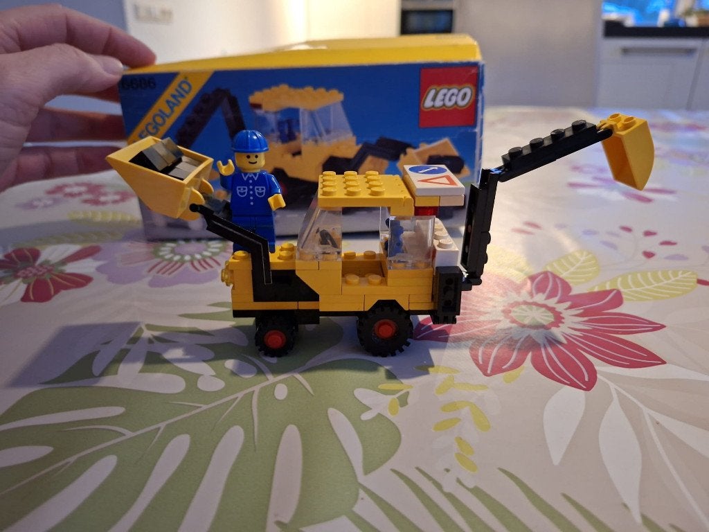 Lego Backhoe Vintage -> set 6686 met perfecte doos, City, Lego, Ophalen of Verzenden, Zo goed als nieuw