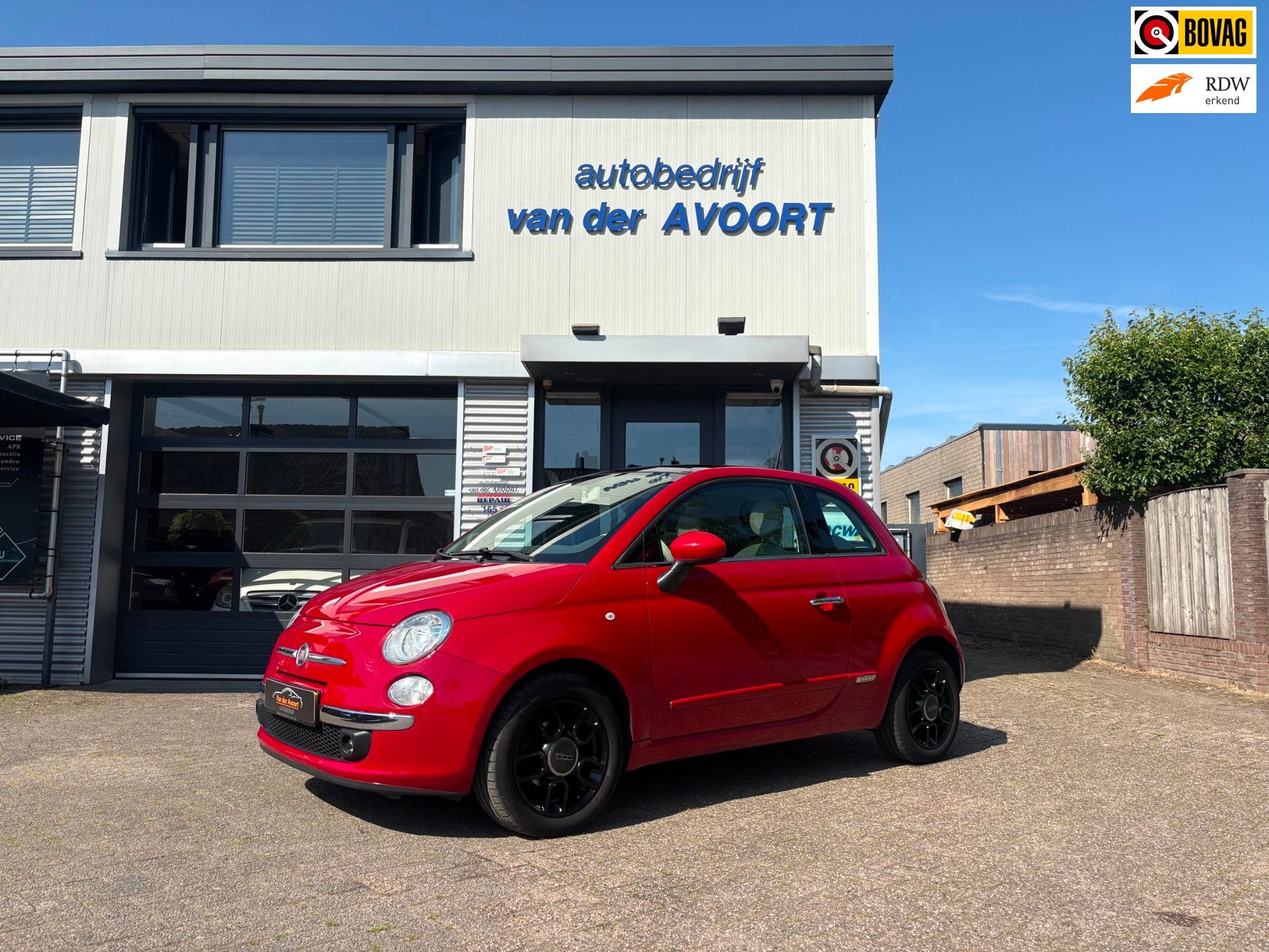 Fiat 500 1.2 Lounge (carplay mogelijk), Auto's, Elektrische ramen, Stof, Gebruikt, 4 cilinders