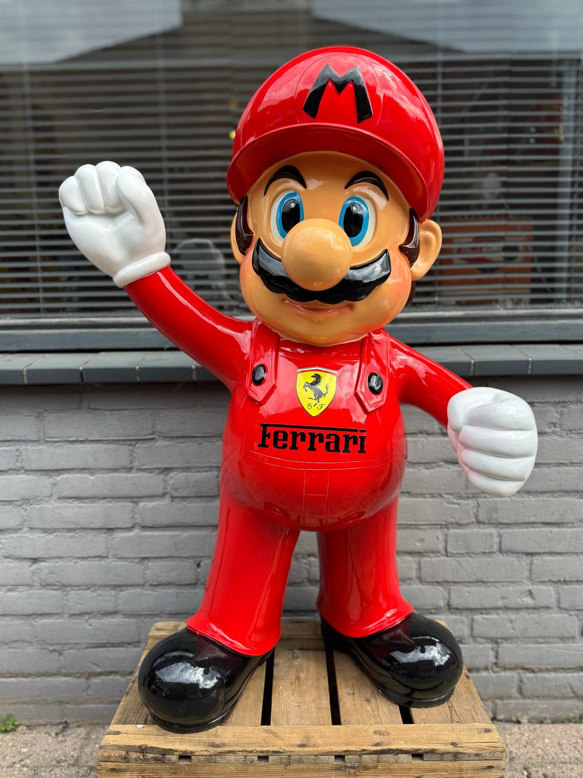 Grote Mario Ferrari Beeld - Uniek Decoratiestuk, Ophalen, Zo goed als nieuw, Reclamebord