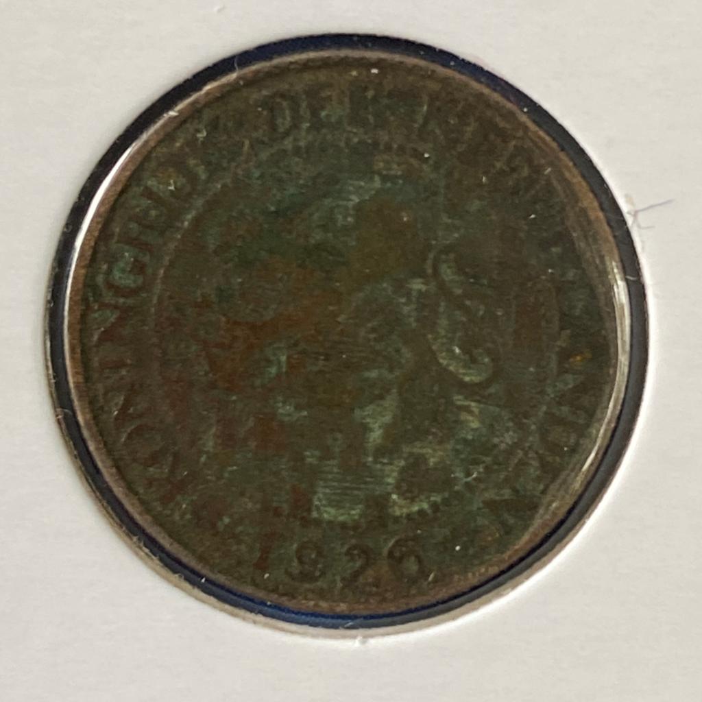 1 Cent uit 1926 van Wilhelmina, Verzenden, Koningin Wilhelmina, 1 cent, Losse munt