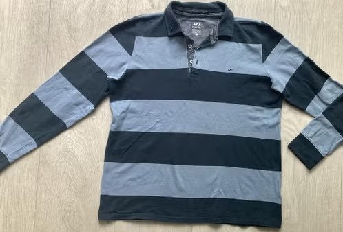 Human Nature poloshirt met lange mouwen maat XL, Blauw, Maat 56/58 (XL), Ophalen of Verzenden, Gedragen