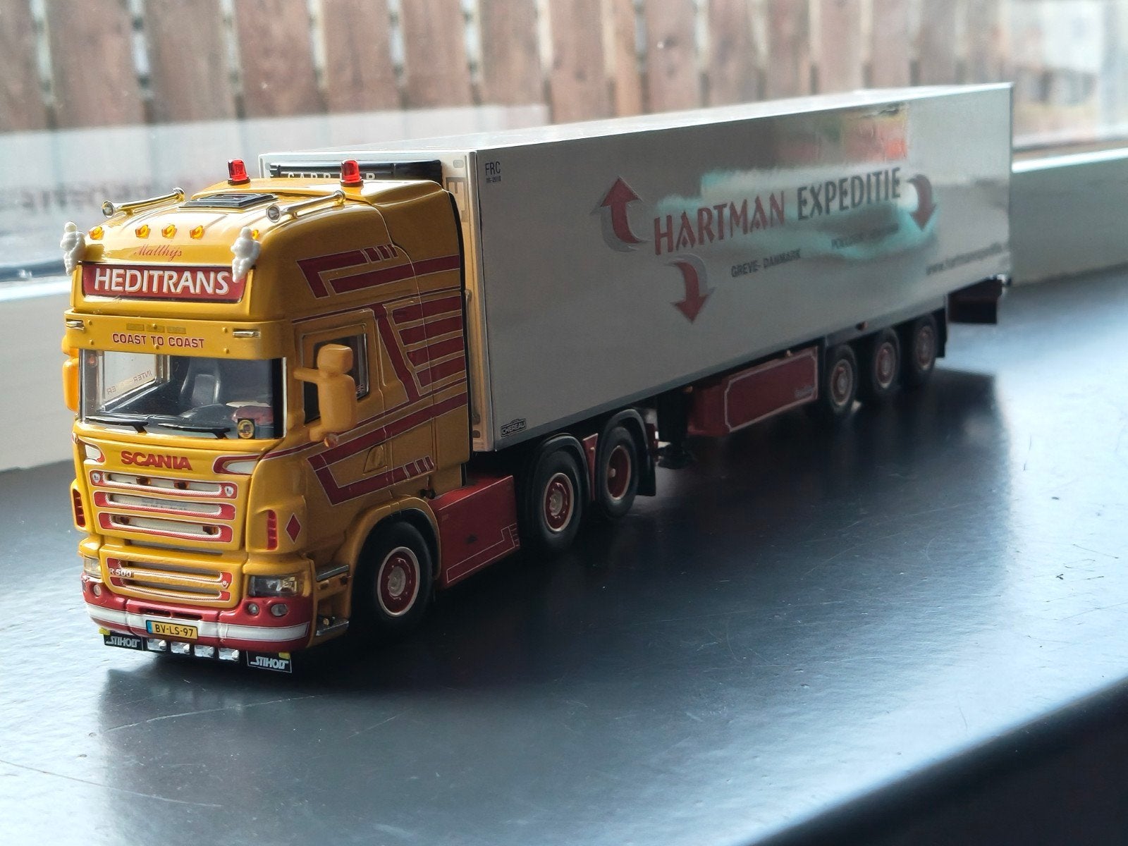 Wsi Scania Heditrans eventueel met code 3 trailer, Ophalen of Verzenden, Zo goed als nieuw, Bus of Vrachtwagen, Wsi