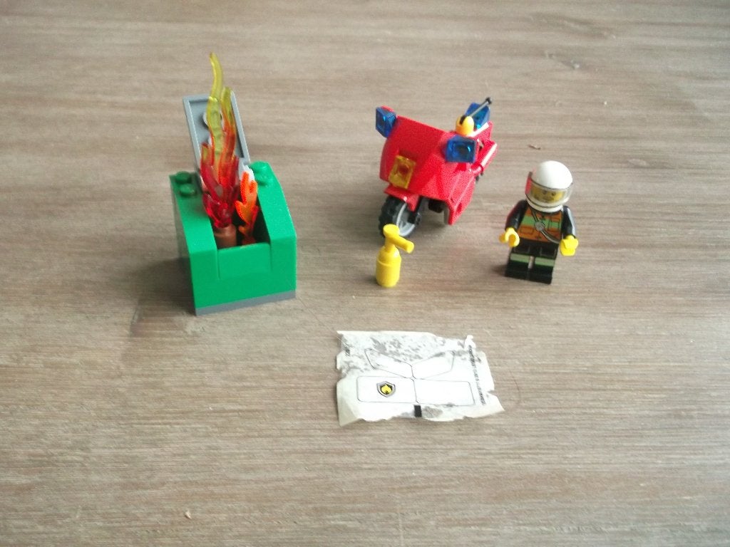 lego brandweer 60000 fire motorcycle (2013), Ophalen of Verzenden, Gebruikt, Complete set, Lego