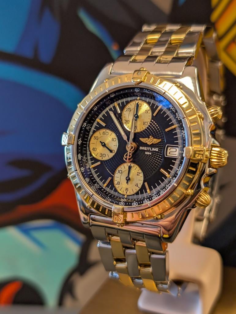 Breitling Chronomat D13050,1 uniek goud, Sieraden, Tassen en Uiterlijk, Horloges | Heren, Ophalen of Verzenden, Zo goed als nieuw