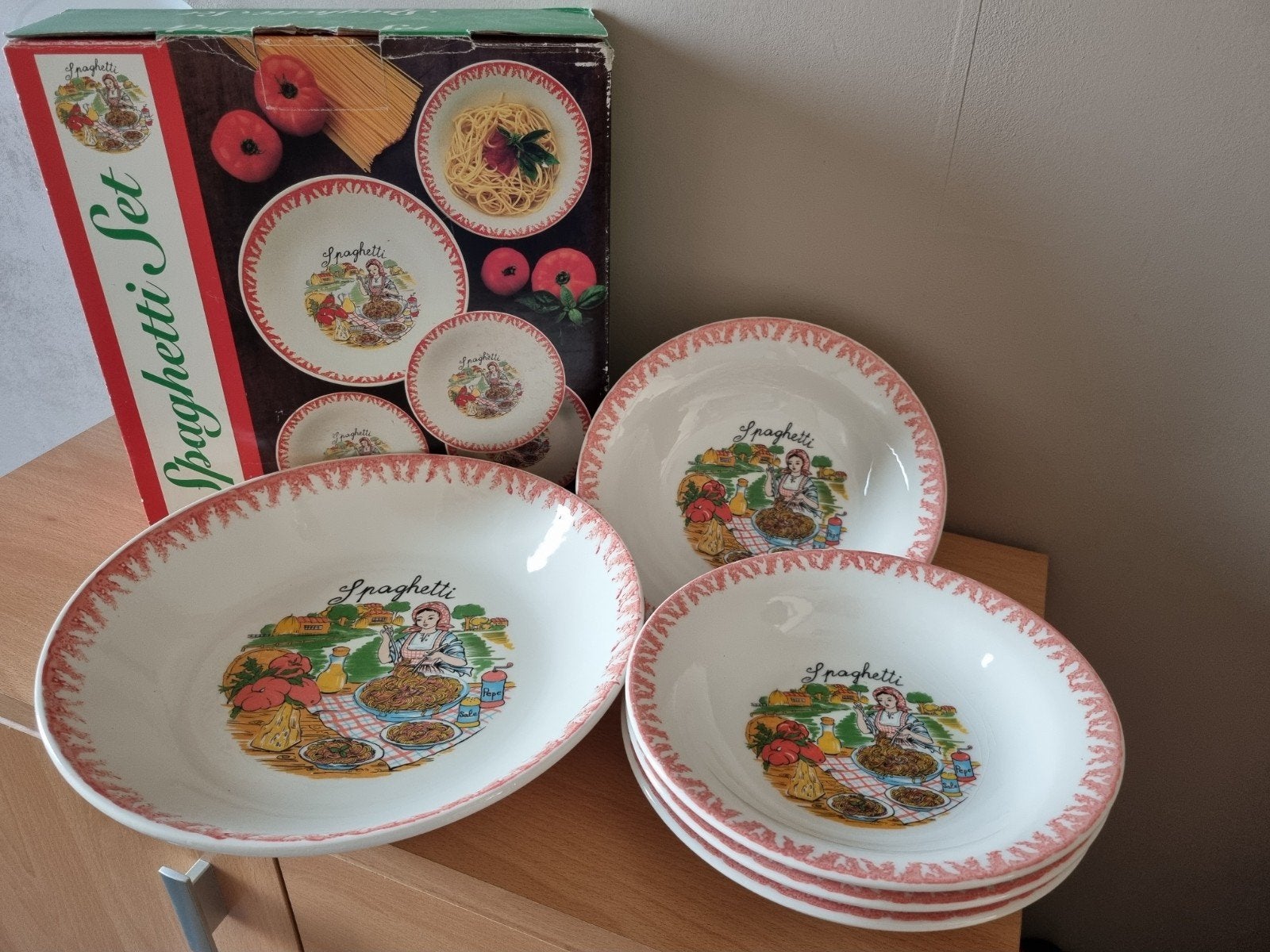 Vintage spaghetti set, Ophalen