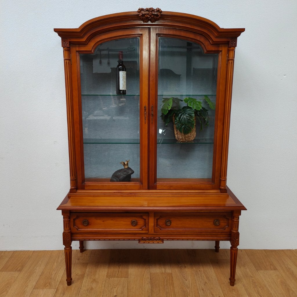 Antieke Vintage vitrinekast buffetkast servieskast 201, Valkenswaard, Gebruikt, Met deur(en), Info@flashbackfurniture.nl