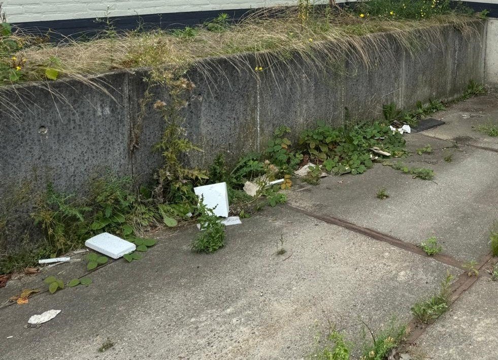 29st gebruikte keerwanden 125 hoog x 100 lang, Tuin en Terras, Bielzen en Borders, Ophalen, Gebruikt, Biels, Beton
