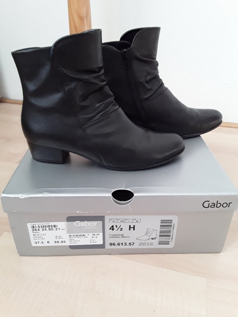 Gabor zwart laarsje mt 4.5 (37.5), Verzenden, Zwart, Lage of Enkellaarzen, Gabor