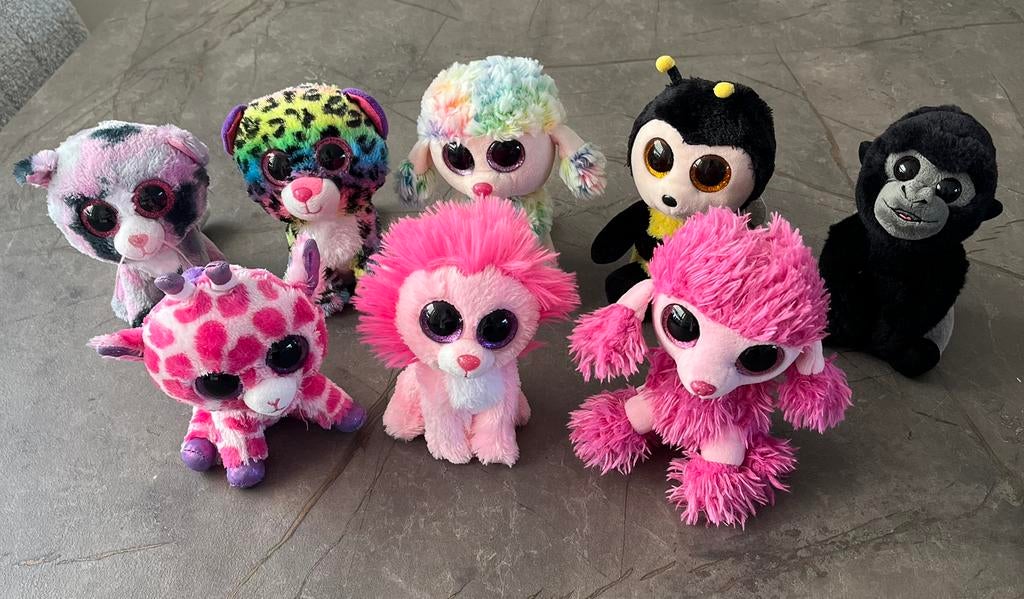 8 Ty beanie boo’s, Gebruikt, Overige typen, Ophalen of Verzenden, Meerkleurig