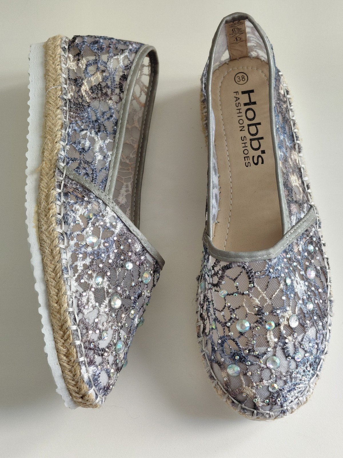 Prachtige strass Hobbs espadrilles 38, Overige kleuren, Ophalen of Verzenden, Zo goed als nieuw, Hobbs
