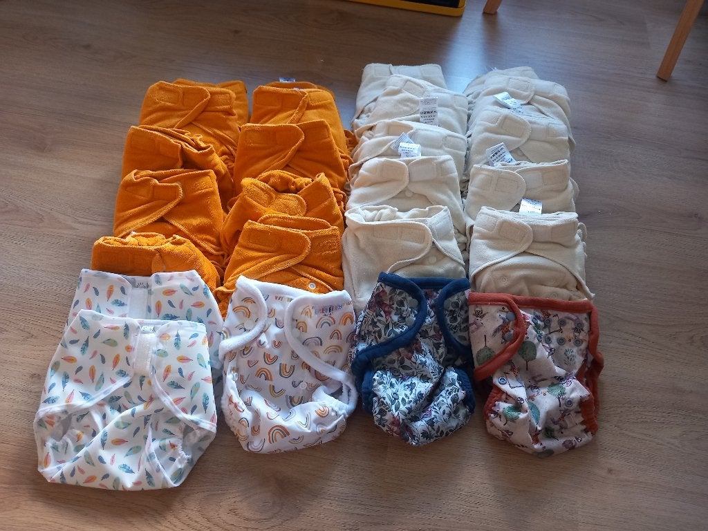 Compleet pakket wasbare luiers maat 1&2 (tot zindelijkheid), Kinderen en Baby's, Babykleding | Baby-kledingpakketten, Ophalen of Verzenden