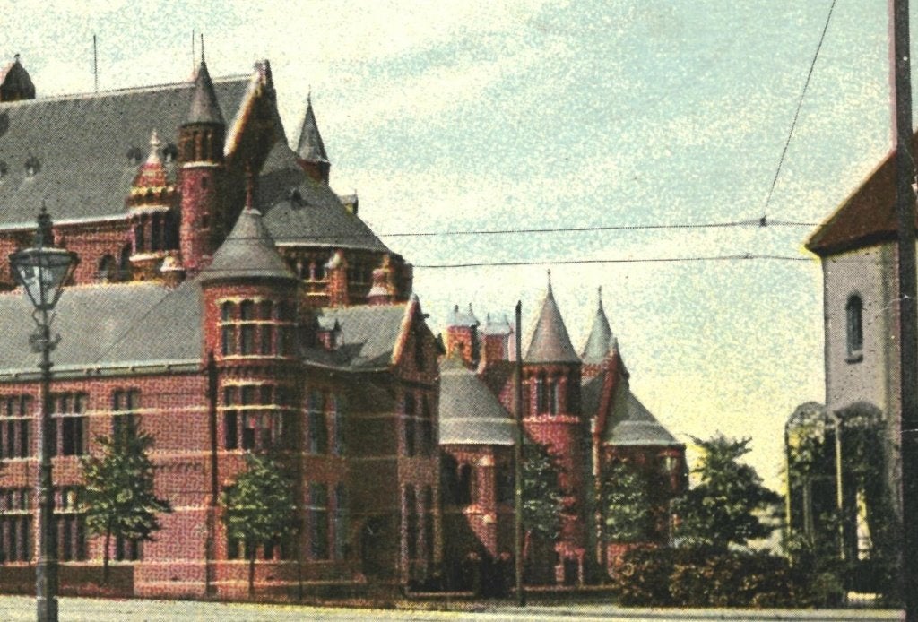 700225	Haarlem	St Bavo	1910	Gelopen met zegel, Ophalen of Verzenden, Voor 1920, Gelopen, Noord-Holland