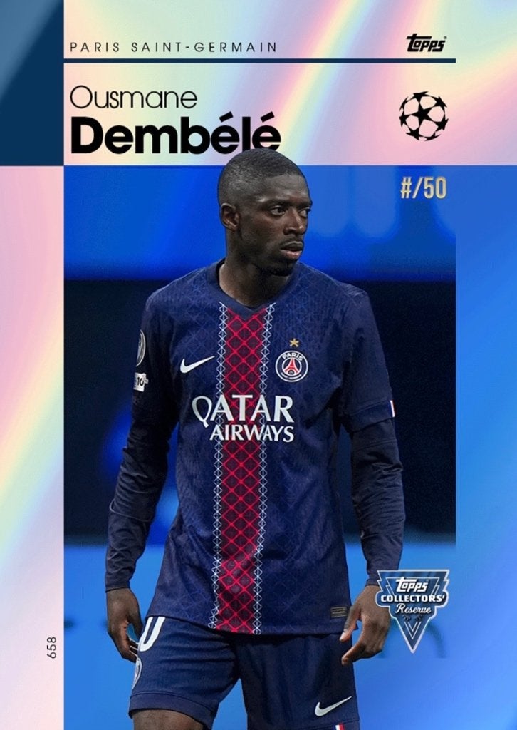 Ousmane Dembele Topps Collectors Reserve /50, Verzenden, Zo goed als nieuw, Plaatje