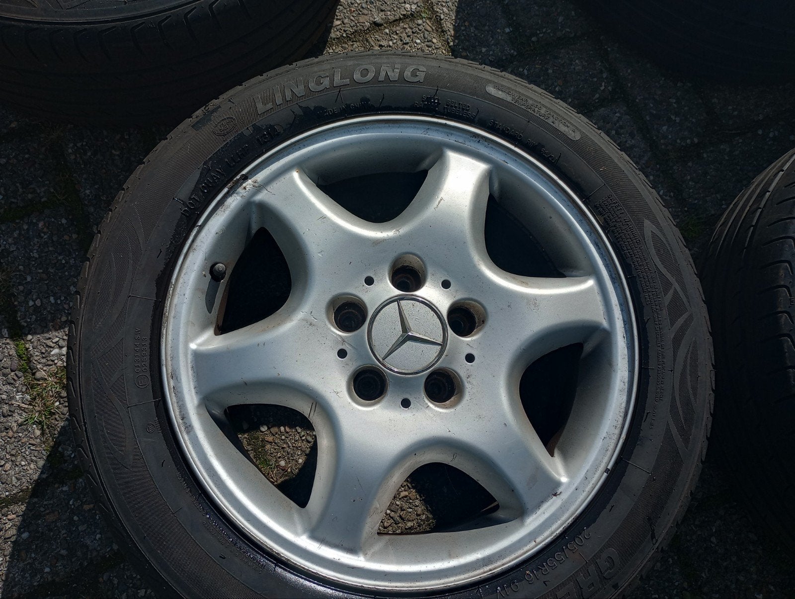 Mercedes W202 Sportvelgen 16 inch met banden, Ophalen of Verzenden, Gebruikt