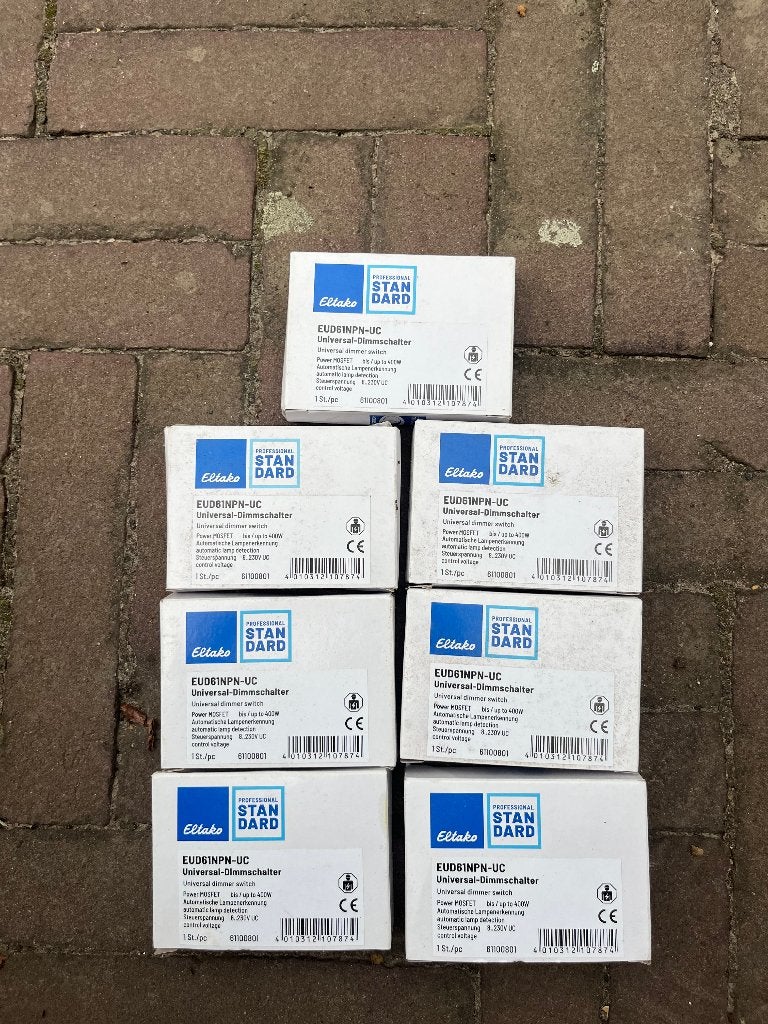 7x Nieuw Eltako Universele LED Dimmer / Dimschakelaar, Doe-het-zelf en Verbouw, Elektra en Kabels, Ophalen of Verzenden, Nieuw