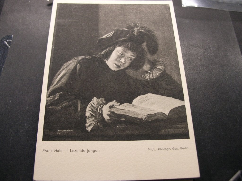 Voor het Kind ansichtkaart 1928 Lezende Jongen, Verzamelen, Verzenden, 1920 tot 1940, Ongelopen, Kinderen