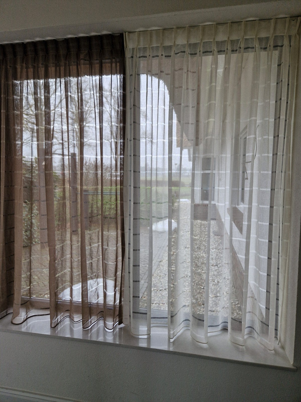 inbetweens, Huis en Inrichting, Ophalen, Gebruikt, Bruin, Inbetween gordijn