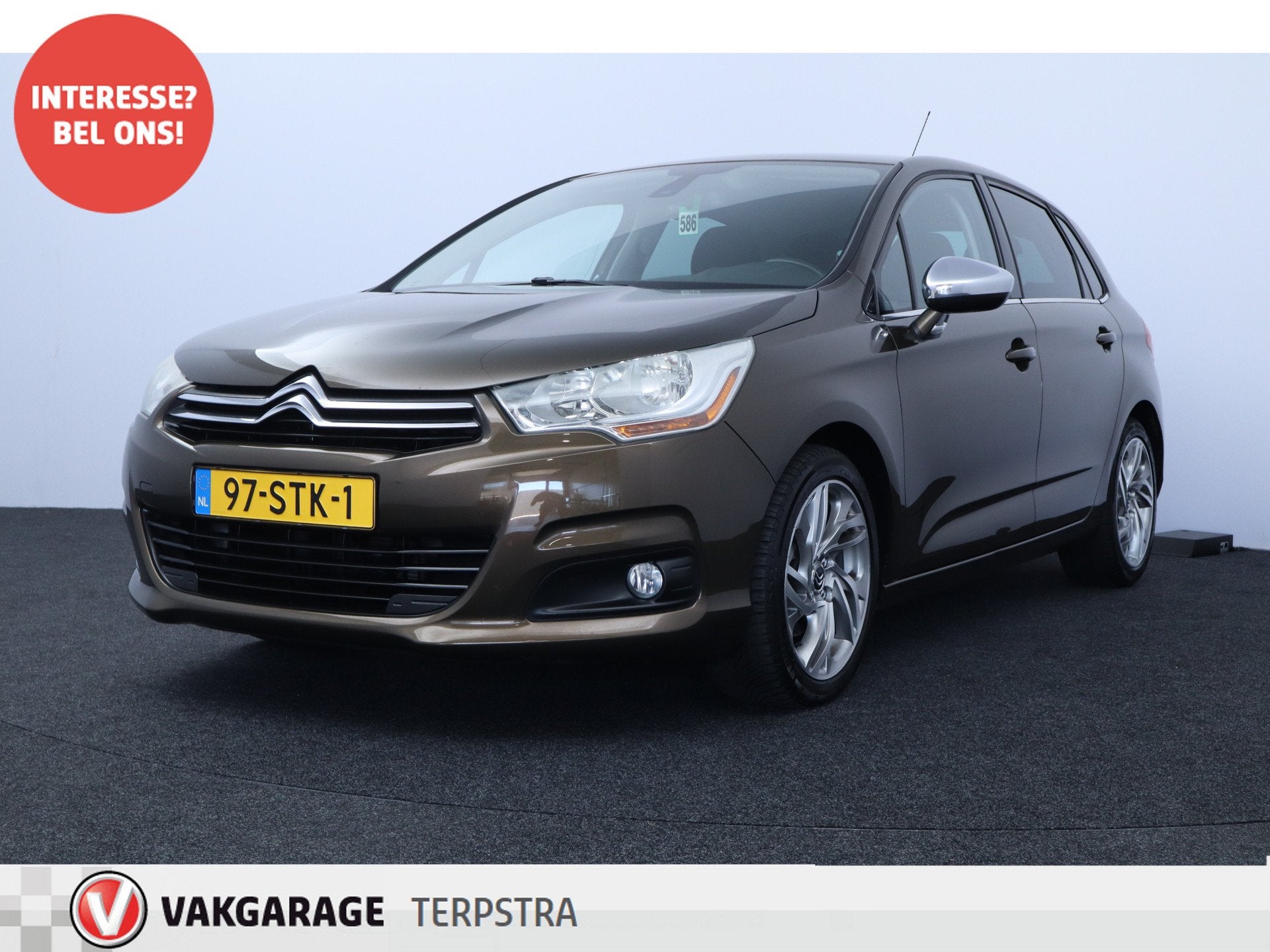 Citroën C4 1.6 VTi Tendance/ Trekhaak/ 17'' LMV/ Extra geti, Auto's, Voorwielaandrijving, Euro 5, Stof, Zwart