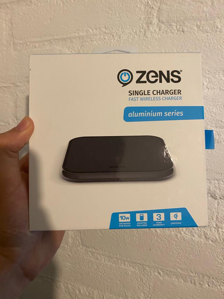 ZENS Single Charger Fast Wireless Charger Aluminium Series, Ophalen of Verzenden, Nieuw, Apple iPhone