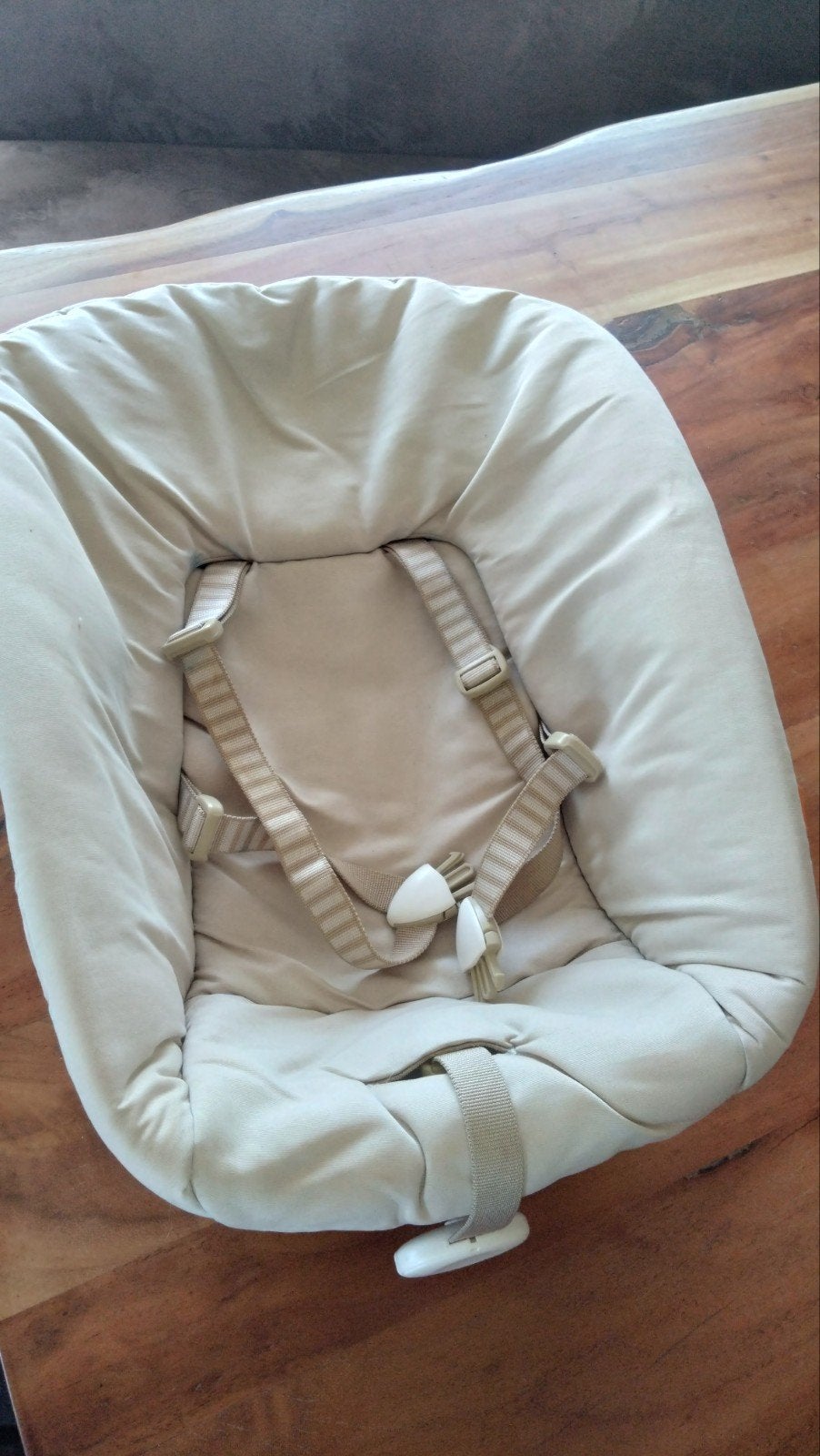 Stokke trip trap newborn zit, Ophalen, Zo goed als nieuw, Meegroeistoel, Gordel(s)