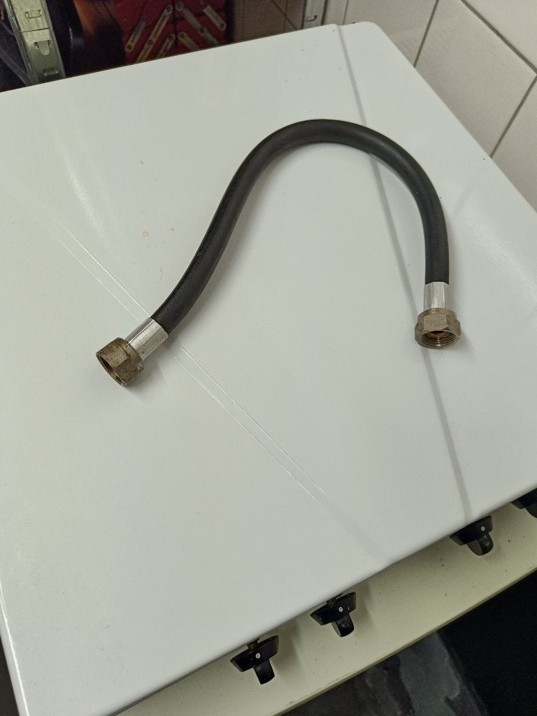 4-pits gasfornuis met gasslang, Ophalen, Gebruikt, Minder dan 85 cm, 4 kookzones