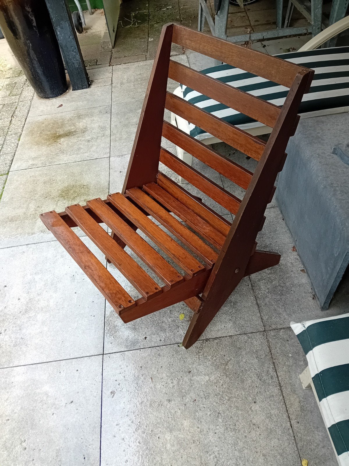 Hardhouten tuinstoelen- inklapbaar, Ophalen of Verzenden, Gebruikt