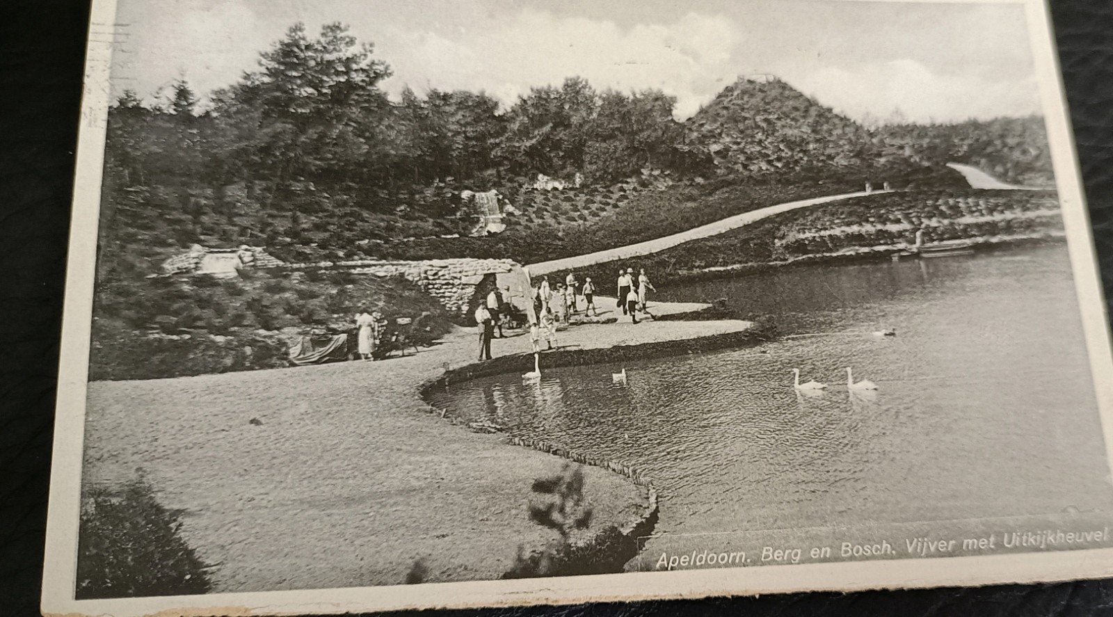 Apeldoorn. Berg en Bosch. Vijver Uitkijktoren, Ophalen of Verzenden, 1940 tot 1960, Gelopen, Gelderland